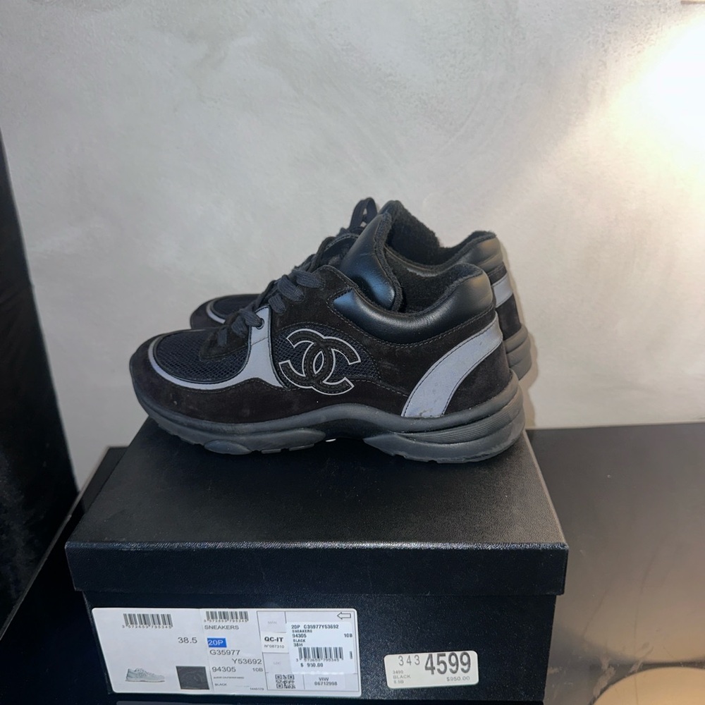 Chanel women Black and Gray Sneakers